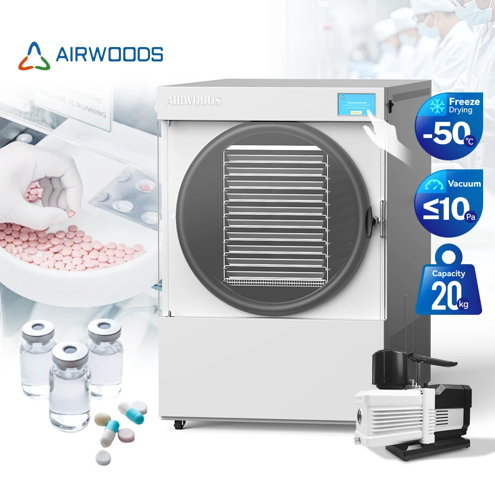 Large-Capacity 20KG Smart Vacuum Freeze Dryer Machine Industrial Commercial Home Use For Fruits Candy Vegetables Drying