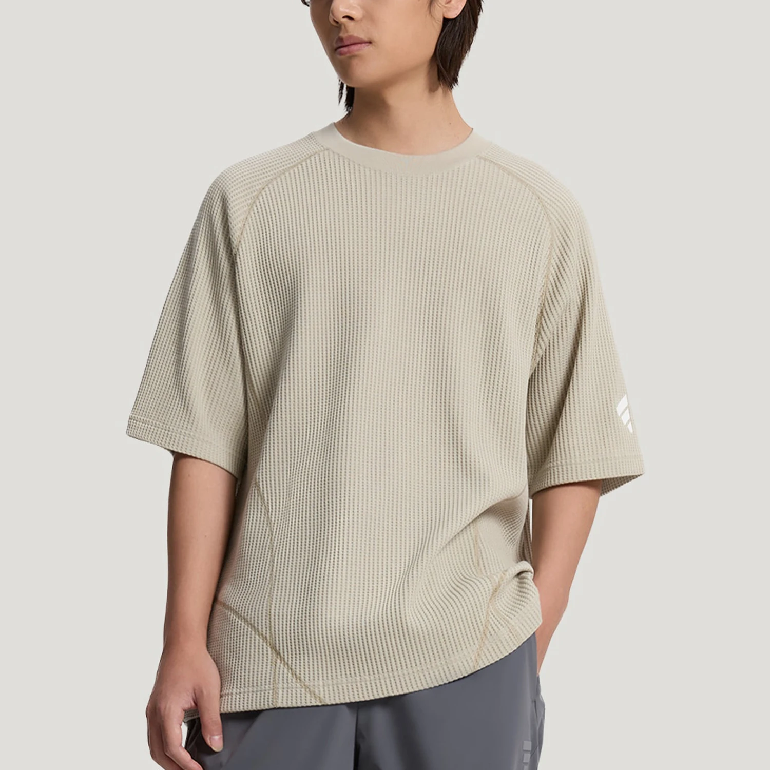 Adidas genuine summer men's waffle soft loose short sleeved T-shirt KW0108