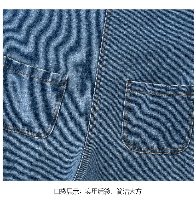ZOETOPKID 2026 Herbst Kinder Latzhose Jeans für Mädchen Kinder Denim Overall mit Taschen Frühling Teenager Damen Hosenträger-Hose – Detail 11
