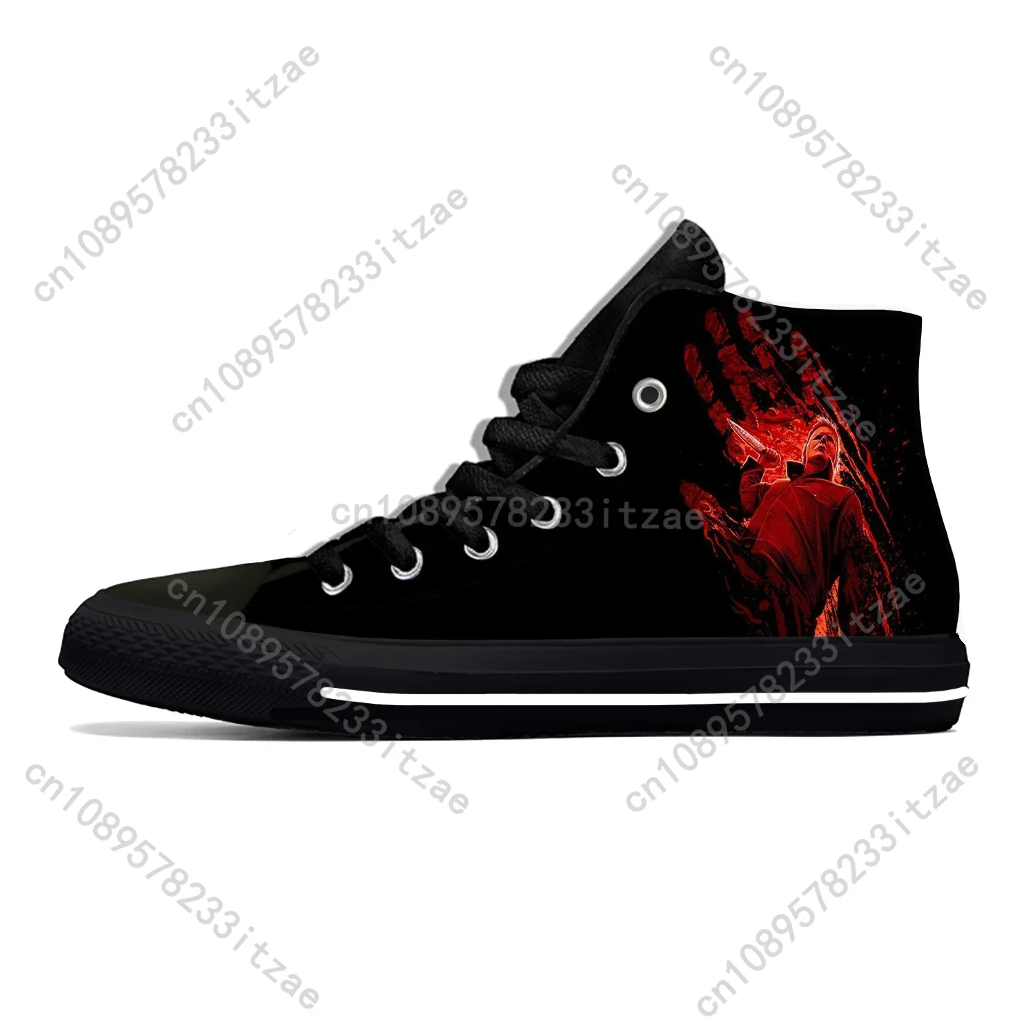 Michael Myers Halloween Horror Scary Cool Fashion Casual Cloth Shoes High Top Lightweight Breathable 3D Print Men Women Sneakers