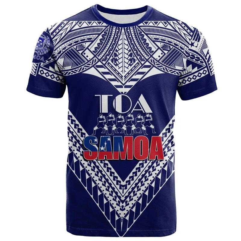 

Fashion Short Sleeves Male Clothes Tops Oversized Tee Shirts Fashion Hawaiian 3D Printing T Shirt Men Polynesian Graphic T-shirt