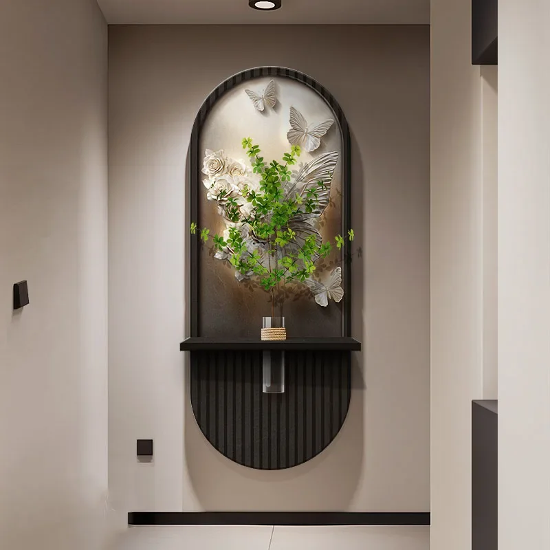 مدخل الديكور سجل اللون مصابيح الحائط ممر النباتات الخضراء الحديثة معلقة اللوحة الراقية غرفة المعيشة غرفة نوم أضواء جدارية #2