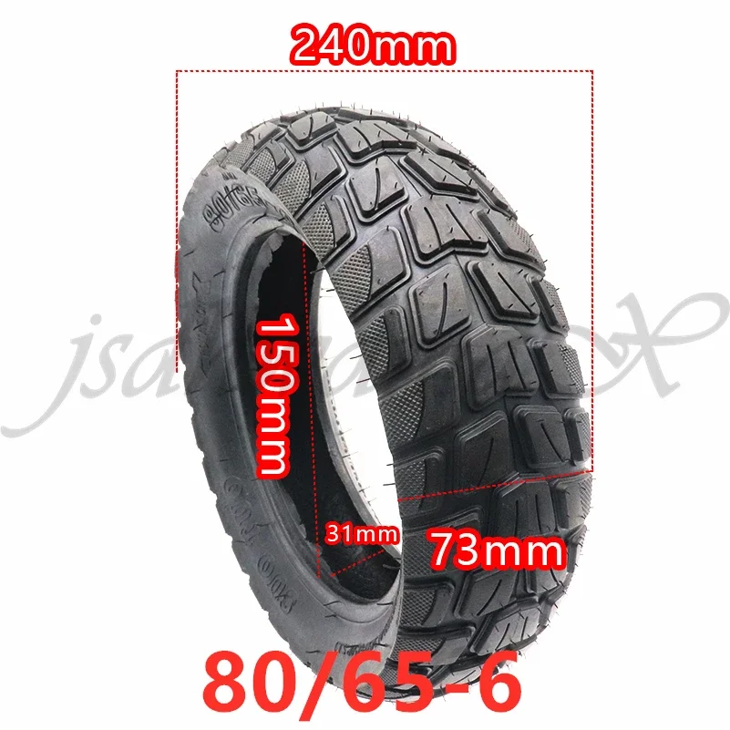 SUO TUO TUOVT 80/65-6 Outer Tire Tubeless Tyre Electric Scooter Refitted Thick  Vacuum Road  Dirt Bike Mini Moto