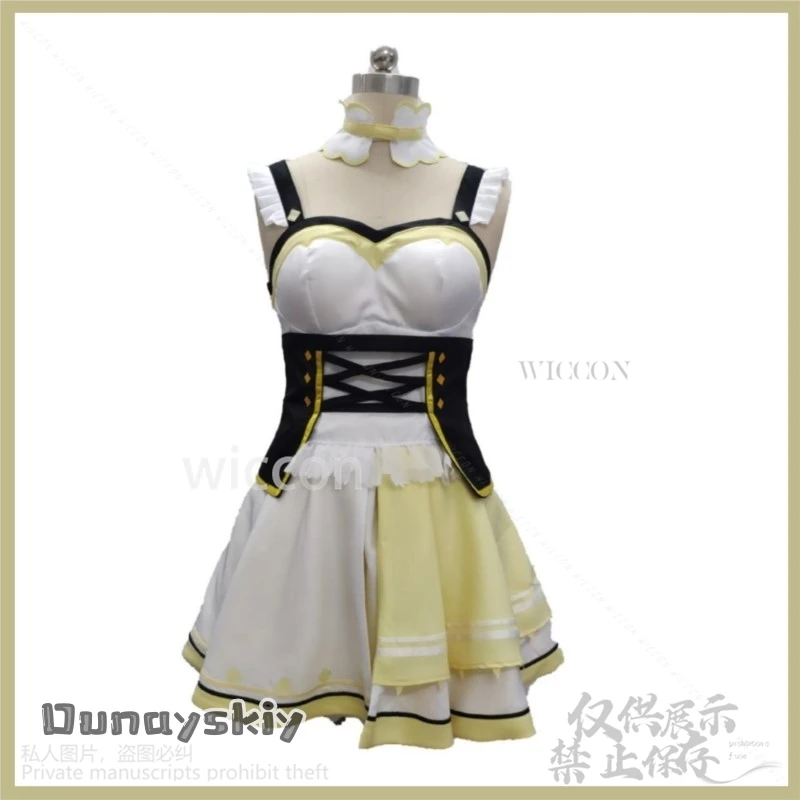 Anime virtual youtuber holdlive gamers inugami korone cosplay traje doggo peruca amarelo lolita vestido mulher sexy terno de halloween