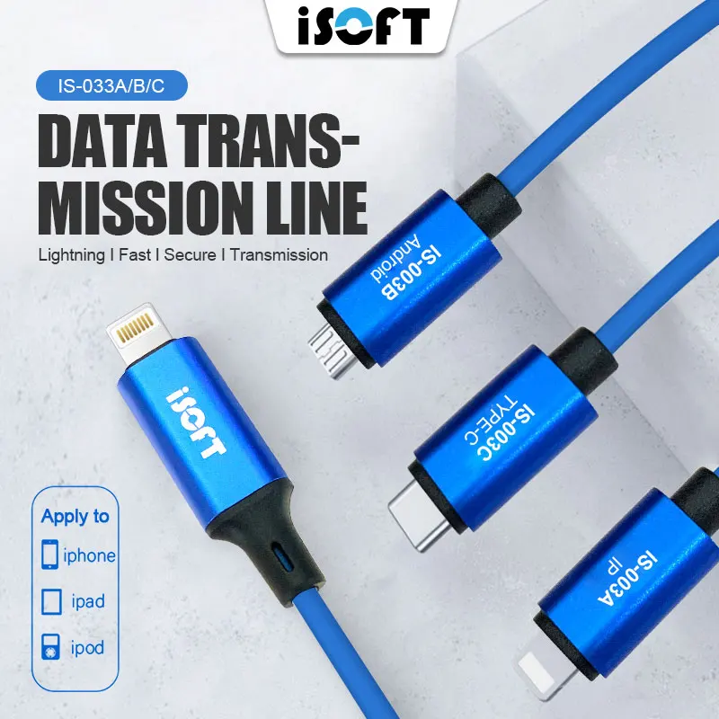 IS-003A 003B 003C Engineering Cable For iPhone to iP/Android/Type-C Data Transmission