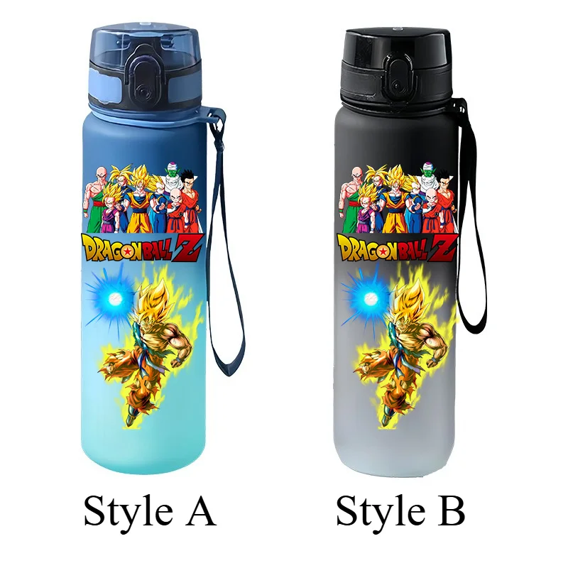 Dragon Ball Z 650ML Portable Leak-proof Flip-top Sports Water Cup Gradient Plastic Drinking Bottle Leak-proof Flip-top Water Cup view 3