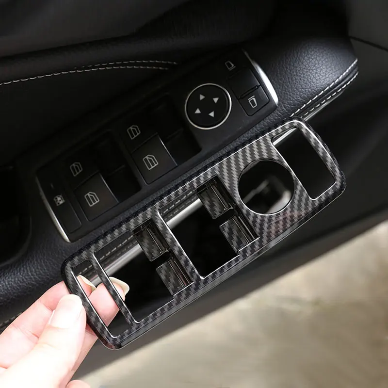 

For Mercedes Benz A B C E G CLA GLK GLA GLE Class W204 G500 W212 W166 5pcs Car Door Window Glass Lift Switch Button Cover Trim