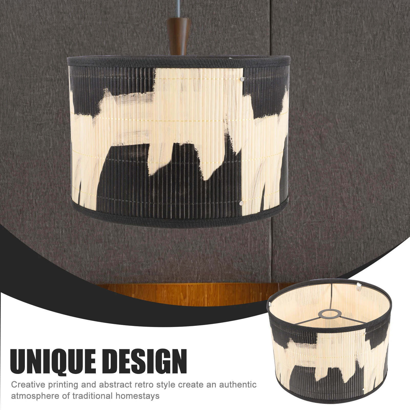 

Bamboo Lampshade Woven Pendant Light Cover Replacement For Home Stay Decor Hanging Lamp Shade Rustic Table Light