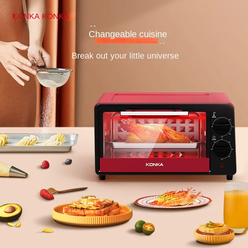 KONKA Electric Oven Household Multi Function Mini Oven 12L Pizza Oven Electric Kitchen Oven Electric Oven Kitchen 220V