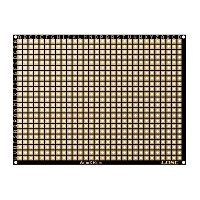 Stripboard 6x8cm CoppersCircuit Board Double Sided PCB FR4 Breadboard 2.54 For DIY Soldering Electronic Experiment