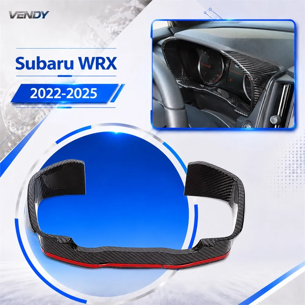 Real Carbon Fiber For Subaru WRX 2022-2025 Speedometer Gauge Cluster Frame Trim Interior Cover Trim Modified Parts Accessories