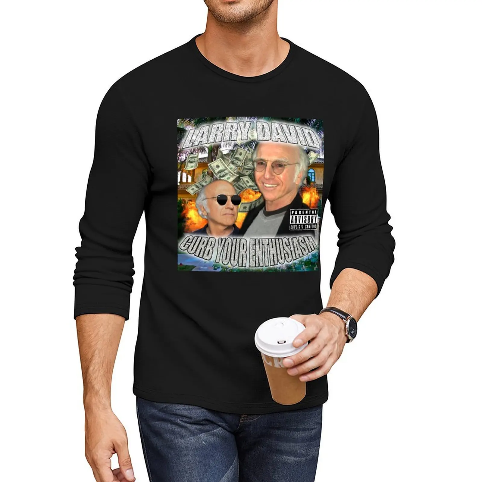 

LARRY DAVID Long T-Shirt cute clothes t shirt man T-shirt for a boy shirts graphic tees men graphic t shirts