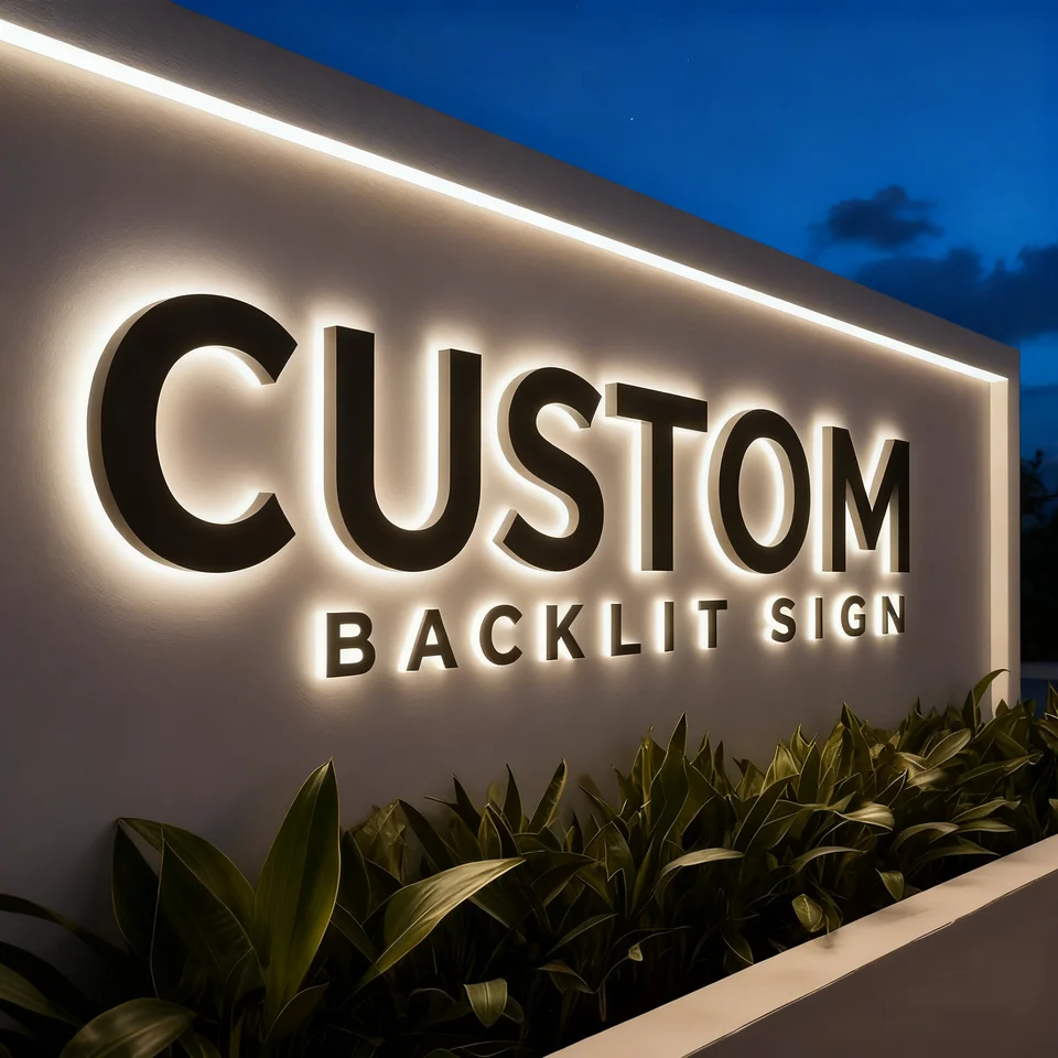 Custom LED Business Logo Stainless Steel Outdoor Waterproof LED Sign Billboard Plaque 3D Illuminated Letters Shop Front Signages