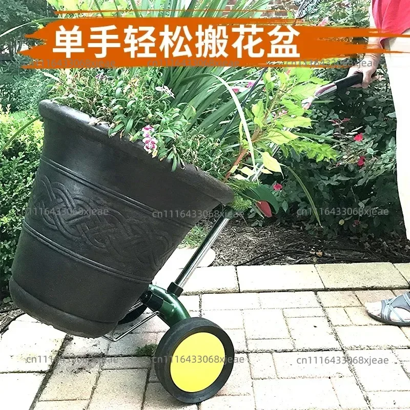Household Labor-saving Moving Large Flower Pot Cart Single Handling Horticultural Potted Plants High Flower  Handling Artifact