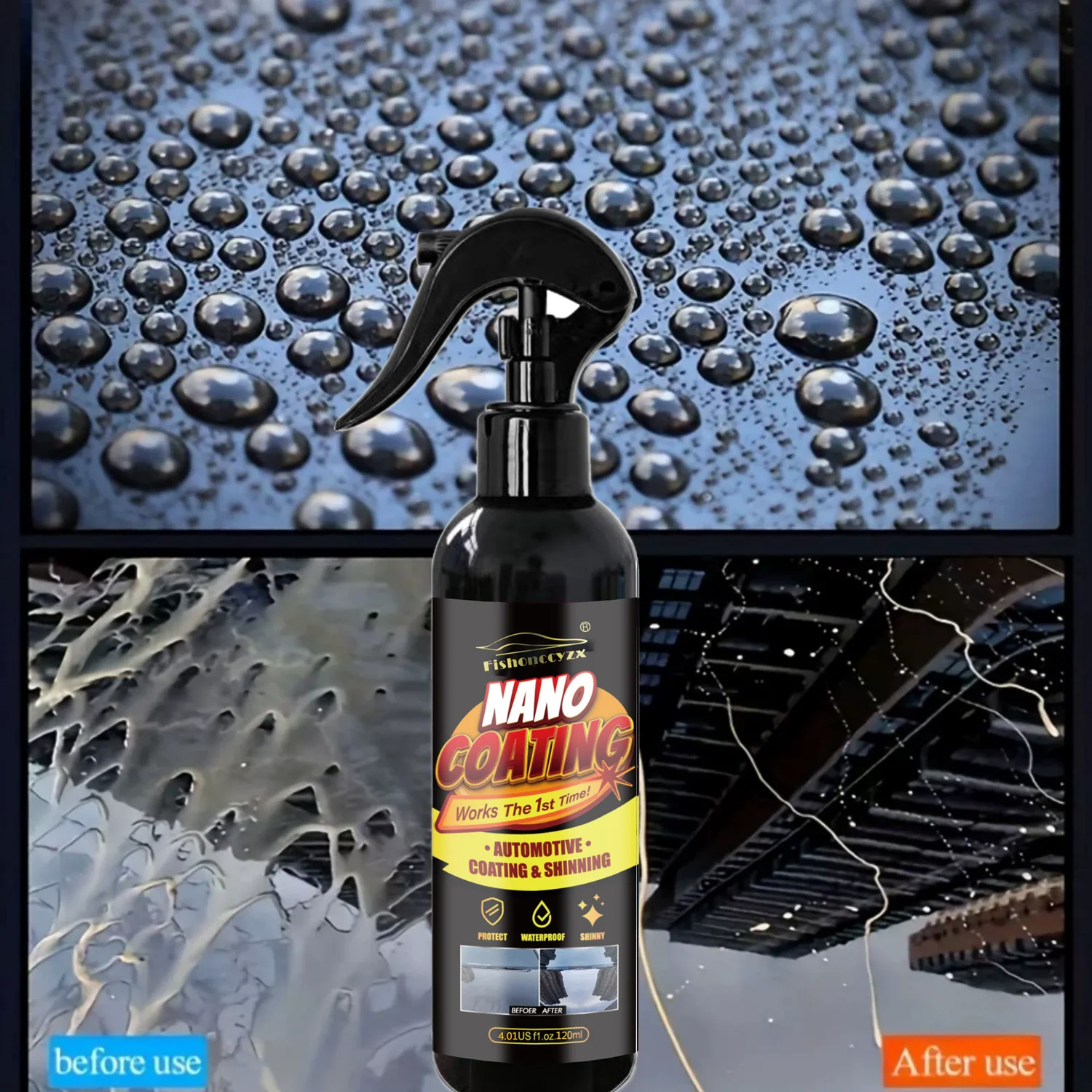 Car Coating Spray Quick Effect Coating Agent Coat Car Wax Car Scratch Wax Coating Spray Oil Film Emulsion Glass Cleaner