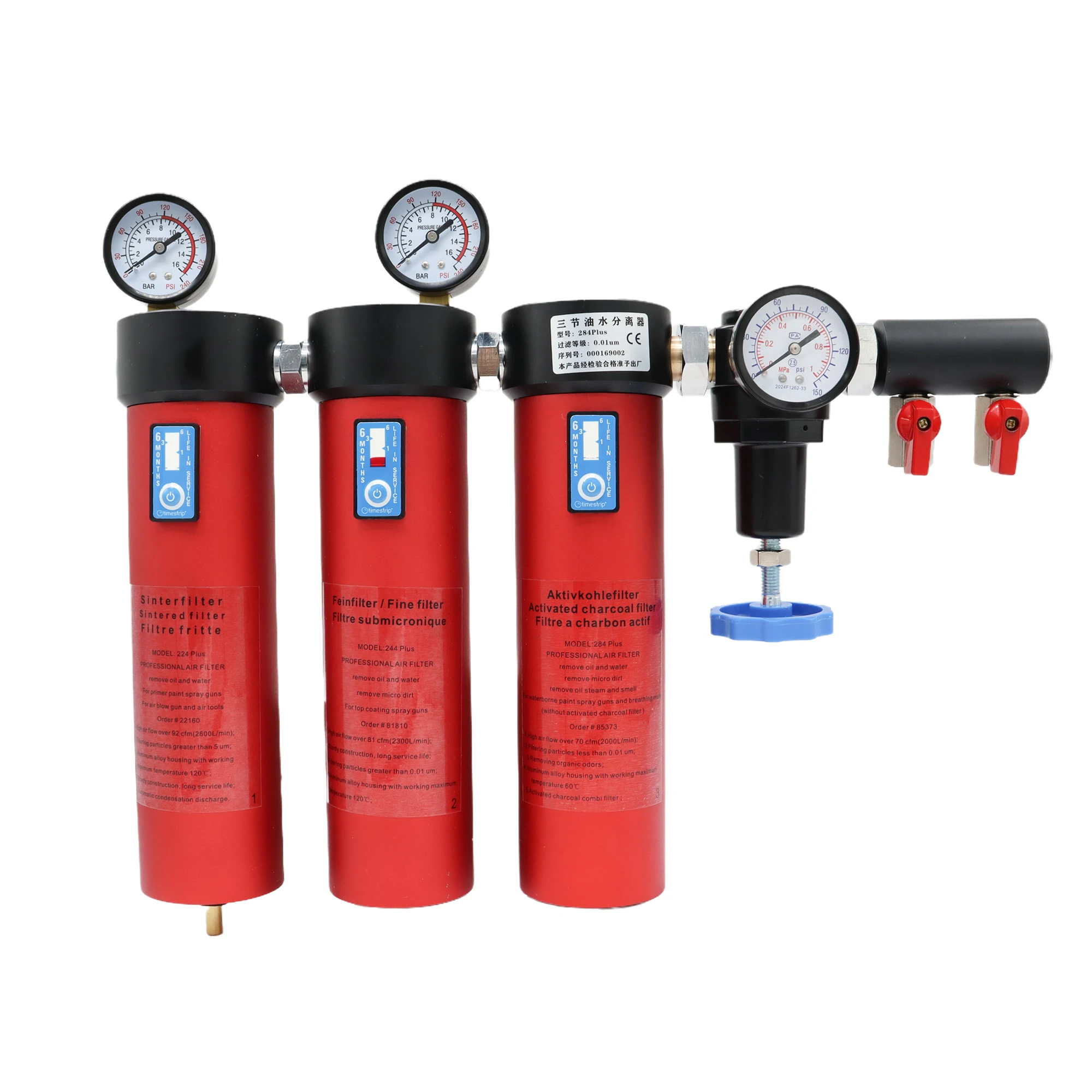 Standard Aluminum Pneumatic Cylinder Industrial Compressed Air Super Filter