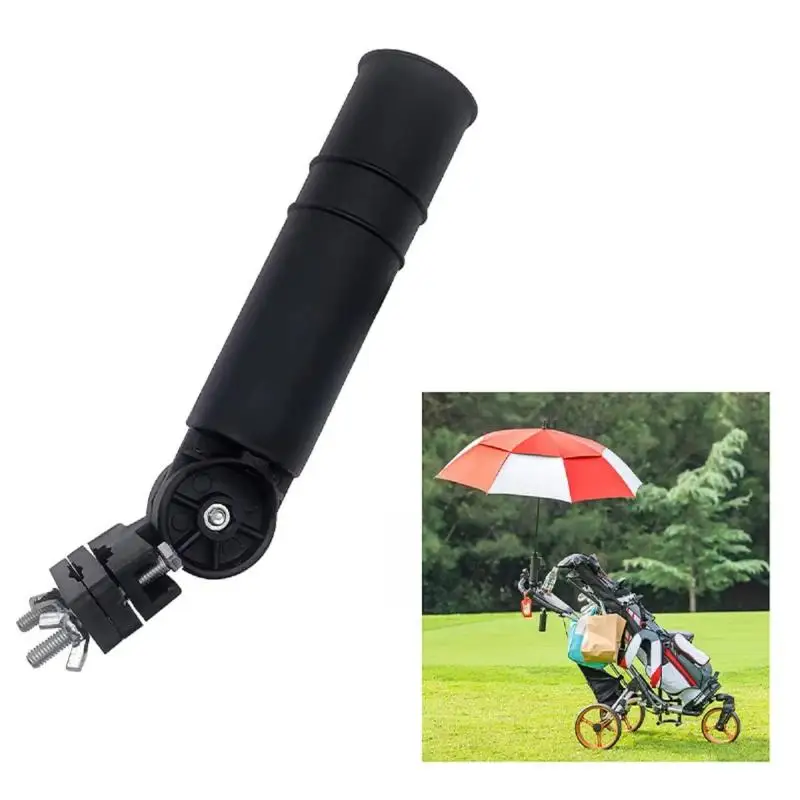 Golf Buggy Umbrella Holder Universal Adjustable Durable Clip Stand for Golf Cart Trolley Outdoor All Season Golf Sports