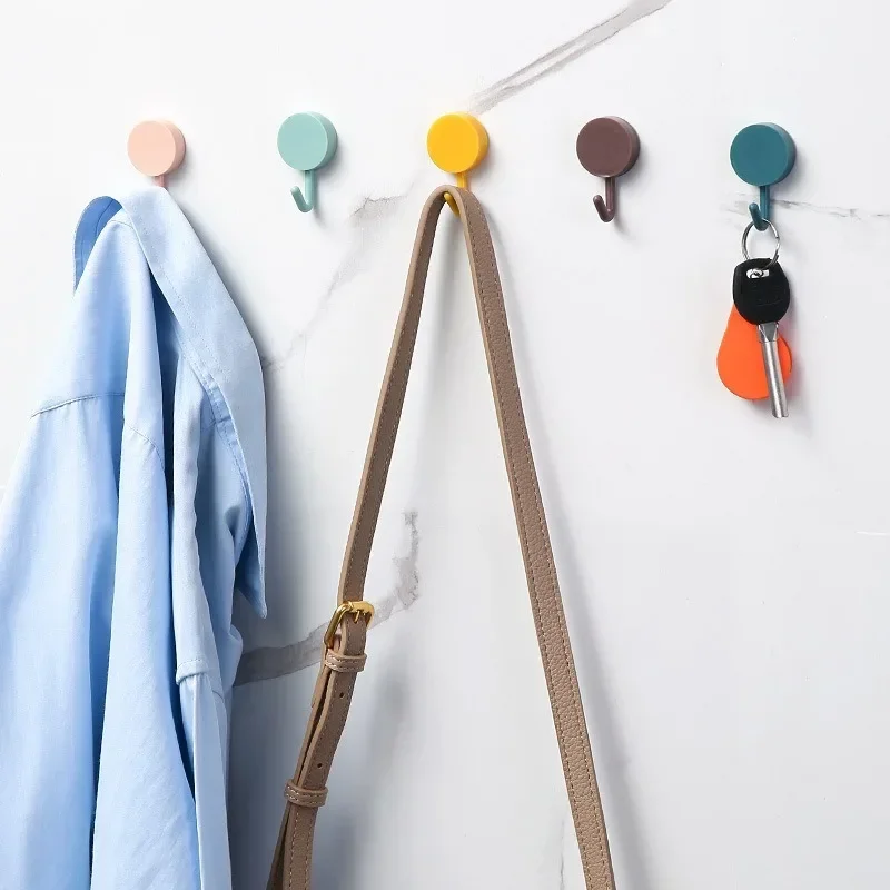 Bathroom Door Hanging Hooks Home Home and Decoration Hook Up Self-adhesive Strong Storage Accessories Pocket Kitchen Towel Wall