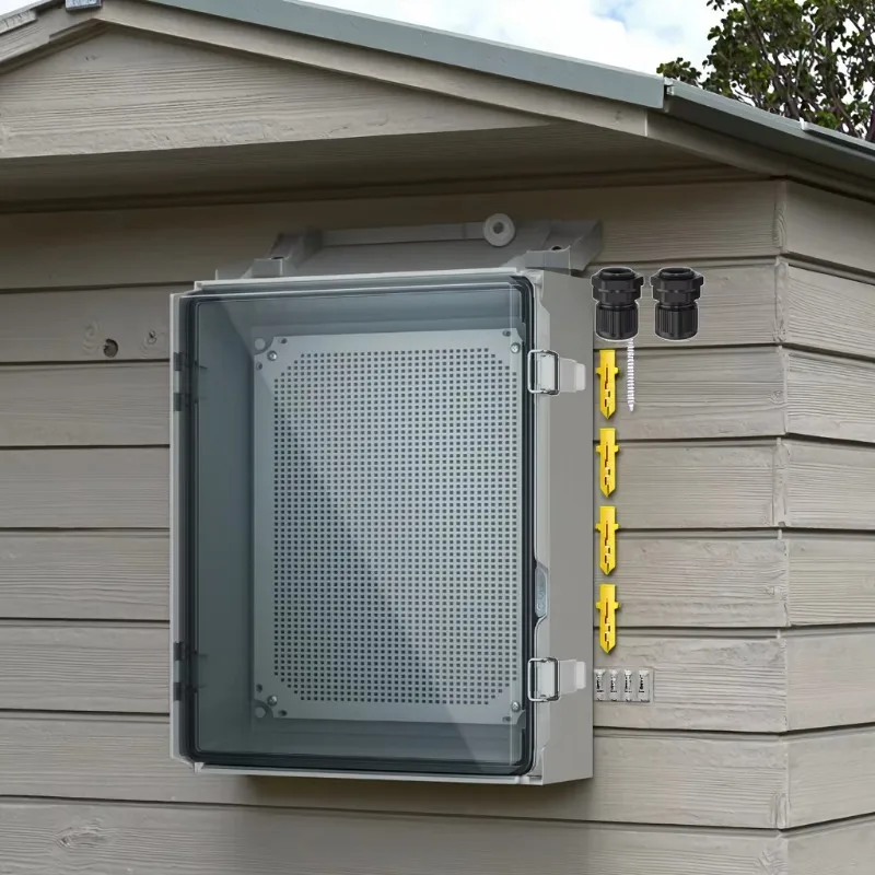 Water Proof Electric Box Electrical Box Outdoor Waterproof Plastic IP67 Enclosure Clear Cover Hinged Switch Box