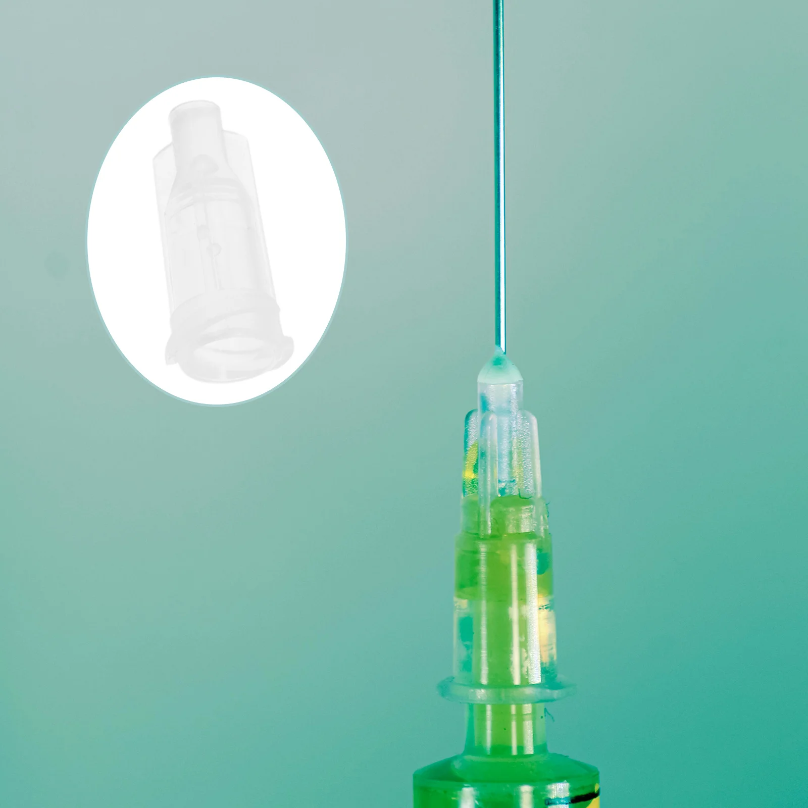 100Pcs Syringe Cap Plastic Screw Type Leak-Proof Replacement Tips for Medical Laboratory Industrial Application