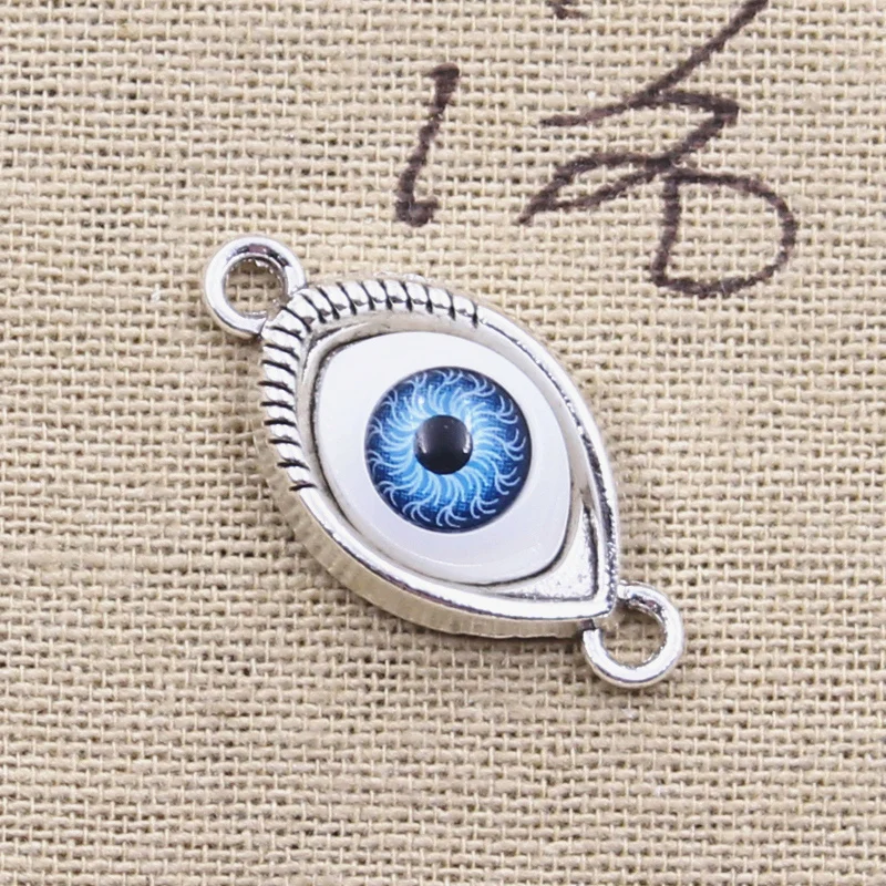 6pcs Charms 4colors Devil Eye 30x15mm Antique Tibetan Pendant Findings Accessories DIY Vintage Choker Handmade Jewelry