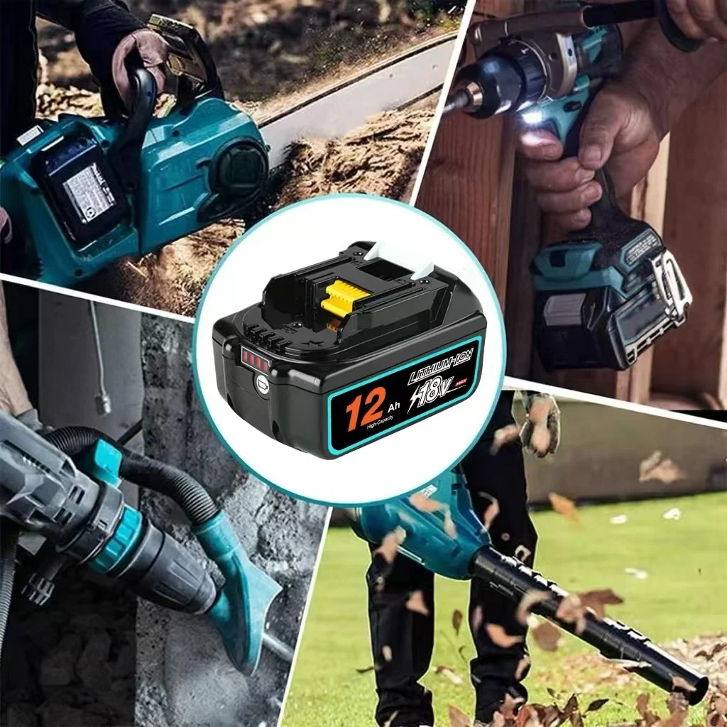 Bl1860 für makita 18 v 12ah original batterie bl1830 bl1860 bl1850b werkzeug batterien kompatibel für makita 18 volt kabellose schleifer