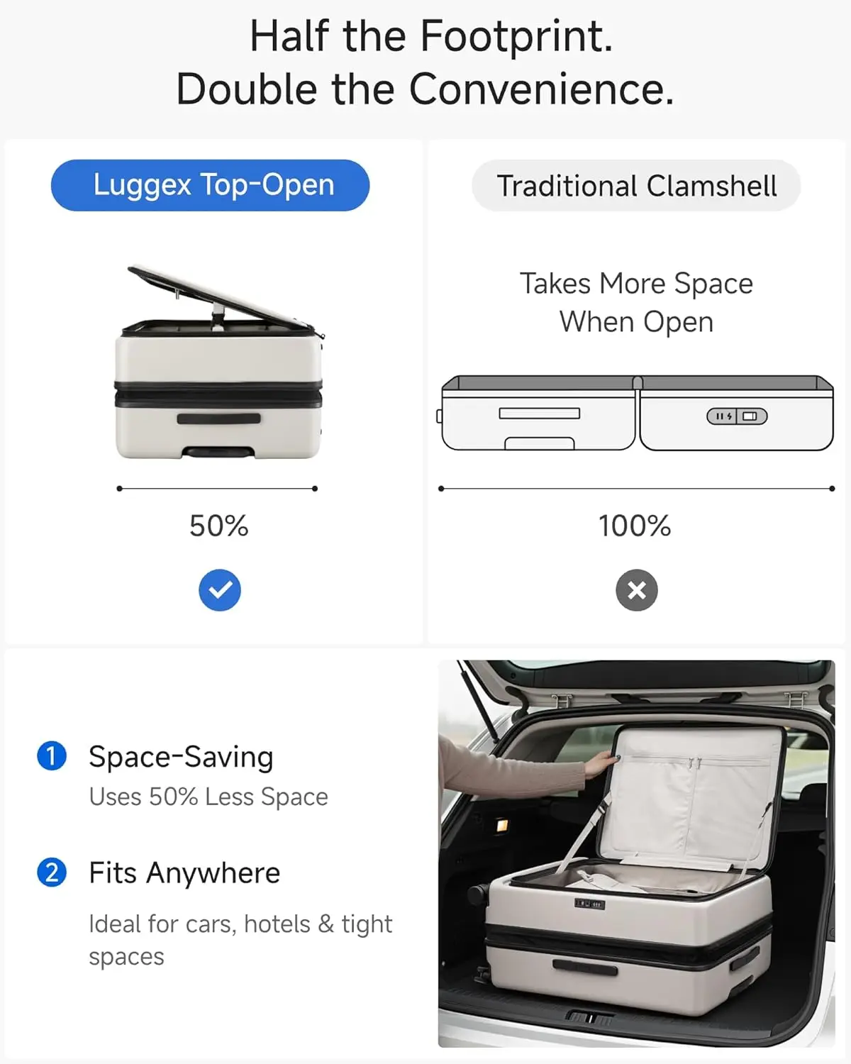 Mala de casca dura expansível com rodas giratórias, trava aprovada pela TSA, material de policarbonato, bagagem de viagem para internacional