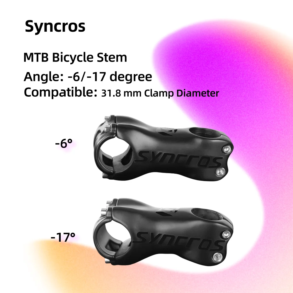 Syncros Ultra light Full Carbon Fraser SL MTB Bicycle Stem Mountain/Road Bike Parts Angle 6/17 degree 70/80/90/110/110/120mm