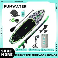 FunWater SUPFW10A HONOR Inflatable Stand Up Paddle Board 10.8'' Long 33' Wide 6' Thick 12-15 PSI Pressure Convenient Handle