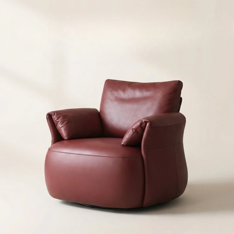 Leisure sofa chair high density sponge rotatable lazy sofa single chair solid wood