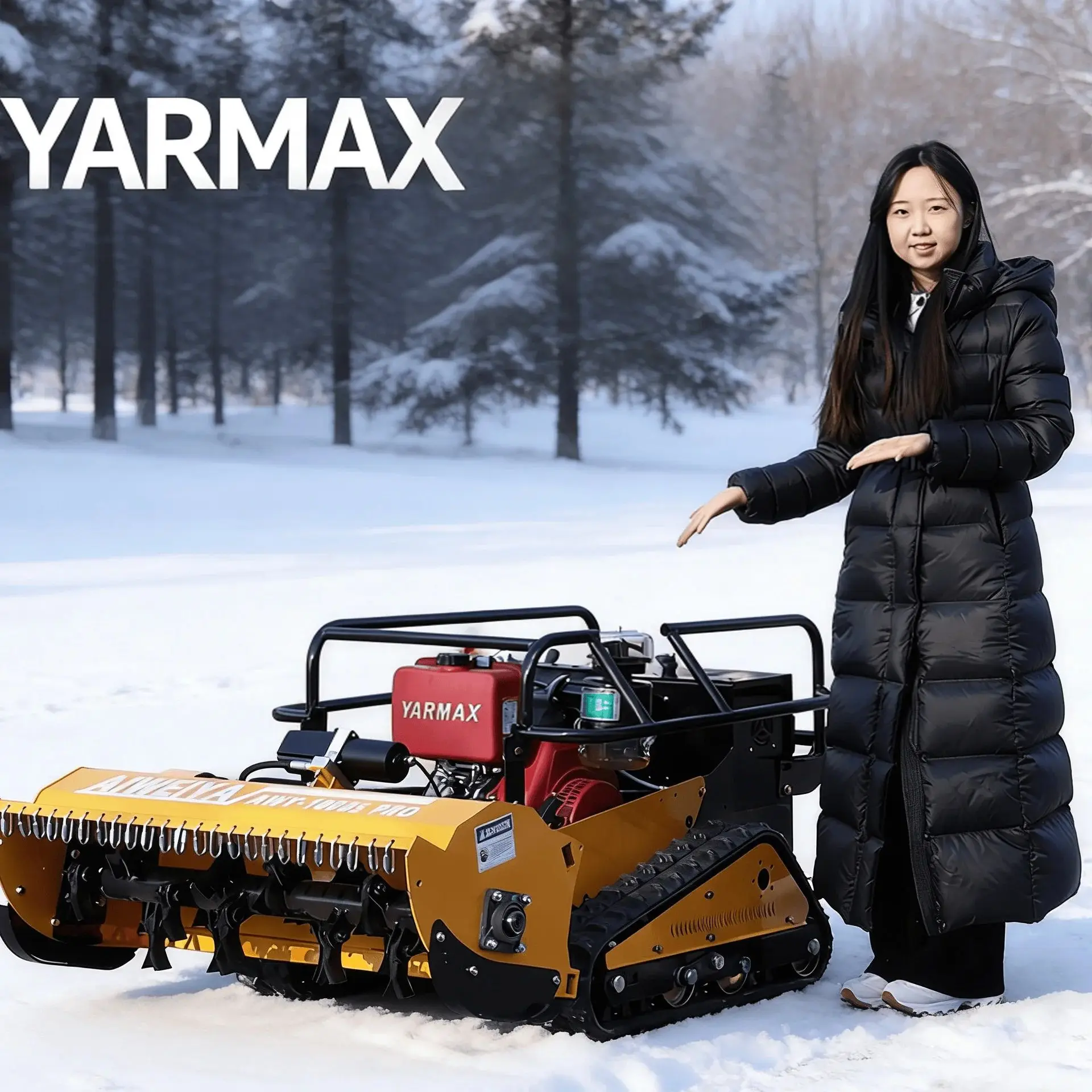 

Customized Factory direct sales all terrain zero flail mower Steel tracks safe for paved paths easily moves on courtyard stone