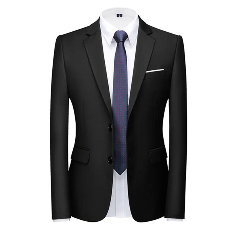 Jaqueta de terno formal de cor sólida masculina, blazer smoking, casacos slim fit, apto para casamento, festa de formatura, 21 cores disponíveis, 25422891, Novo