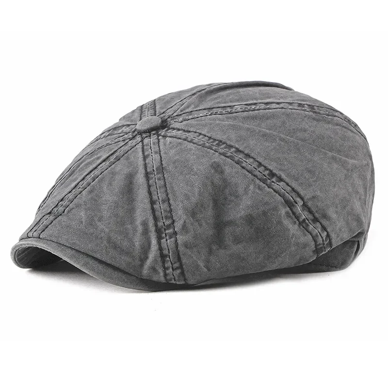 Denim Peaked Cap Men\'s Women\'s Beret Hat New Fashion Newsboy Caps Outdoor Streetwear Washed Casual Vintage Boina Hats