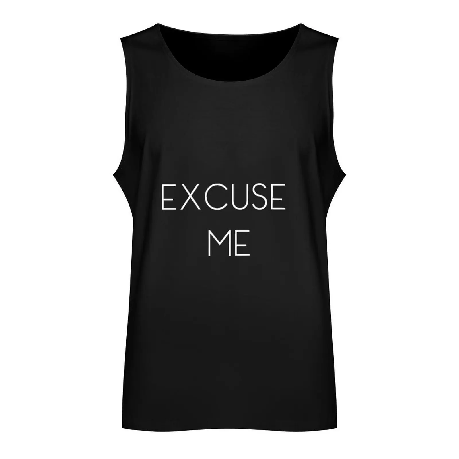 EXCUSE ME Tank Top T-shirt Men's gym Sportswear for men Men's clothes luxury style