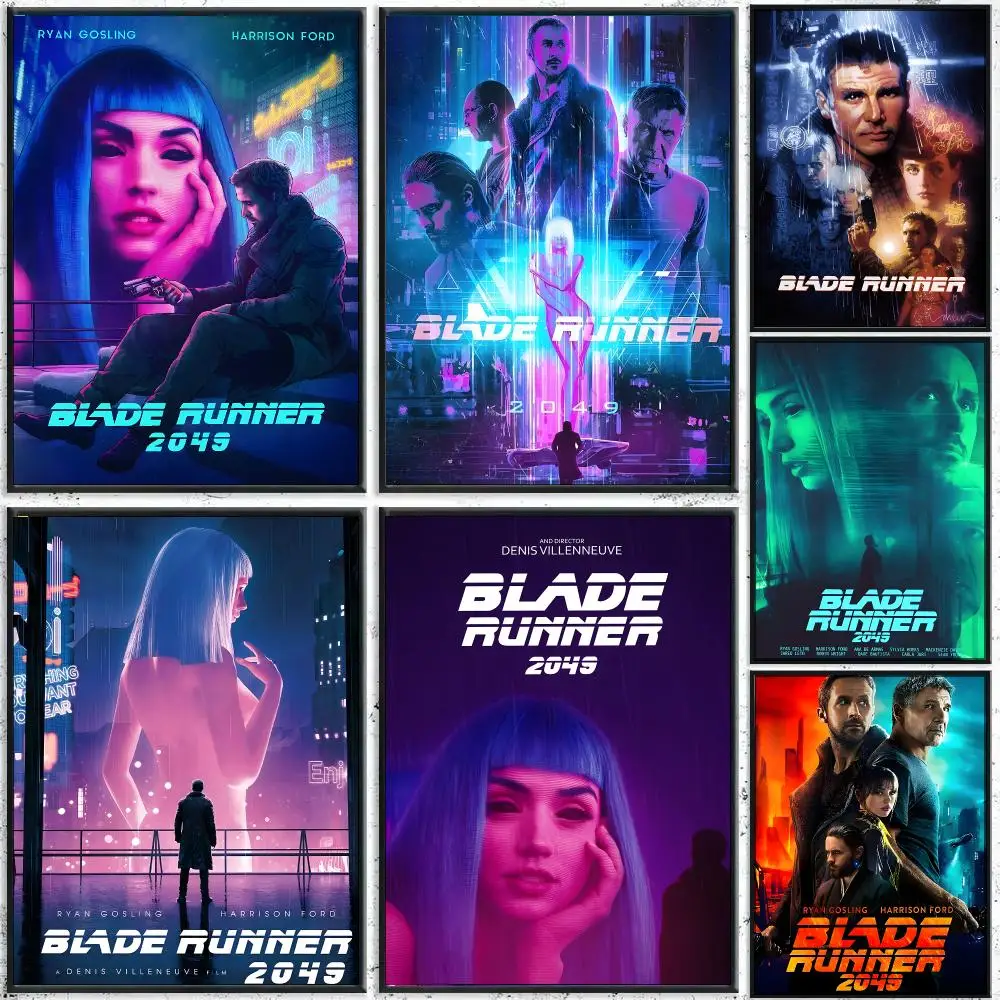 Movie Blade Runner Classic Sci-fi Film Poster HD Waterproof Wall Decal for Study, Living Room & Garage, Great Gift for Fans