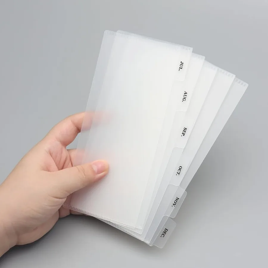2 Set Cash Divider with Pockets Frosted Cash Envelopes Cash Pockets NoHoles Zipless Binder Pockets with Tabs Stickers for Money
