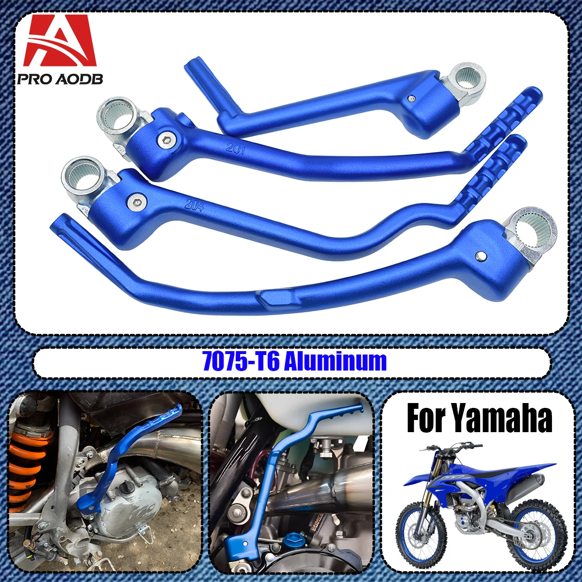 

For Yamaha YZ WR125 250 250X 250F 250FX 450F 450FX YZF 1986-2023 CAKEN Motocross parts CNC Forged Kick Start Starter Lever Pedal