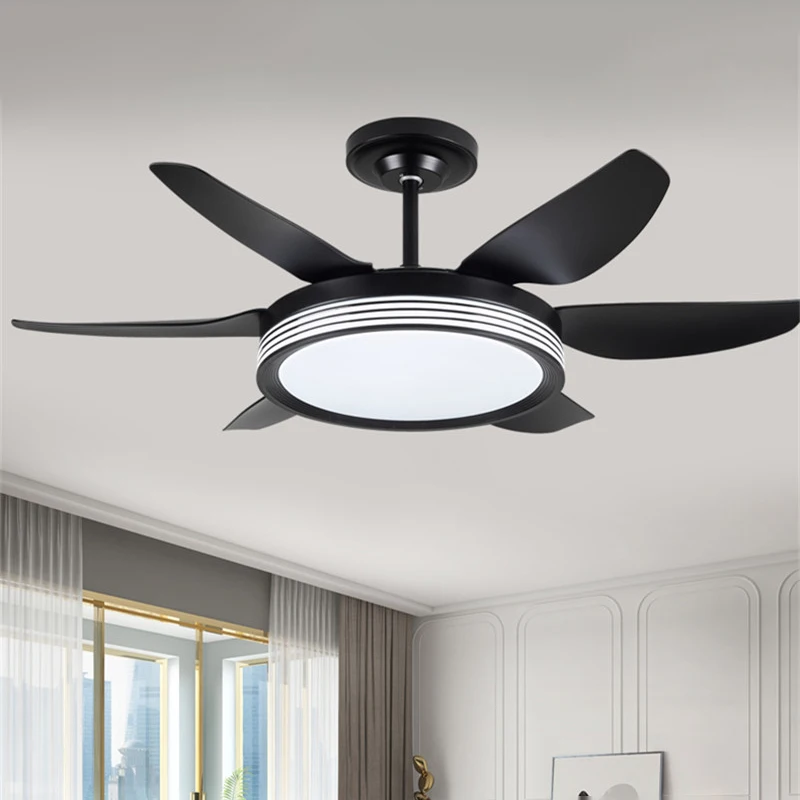 SOURA Fan Light Nordic LED Ceiling Fan Light Modern Minimalist Restaurant, Living Room, Bedroom Commercial Electric Fan