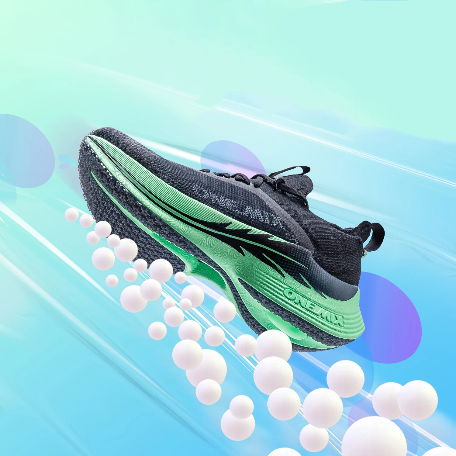 ONEMIX Men Marathon Running Shoes Carbon Fibre Plate Racing Shoes Professional Lightweight Technology Men's Sneakers For Outdoor