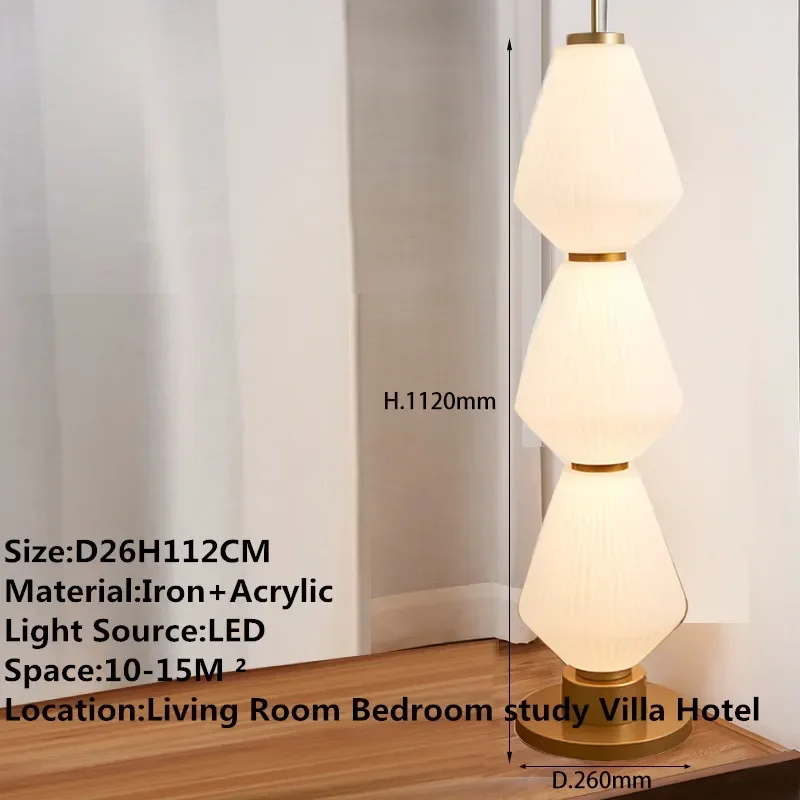 VIOLET Contemporary Floor Lamp Luxury Art Bedroom Living Room Beside The Sofa LED Villa Hotel Decorative Standing Light