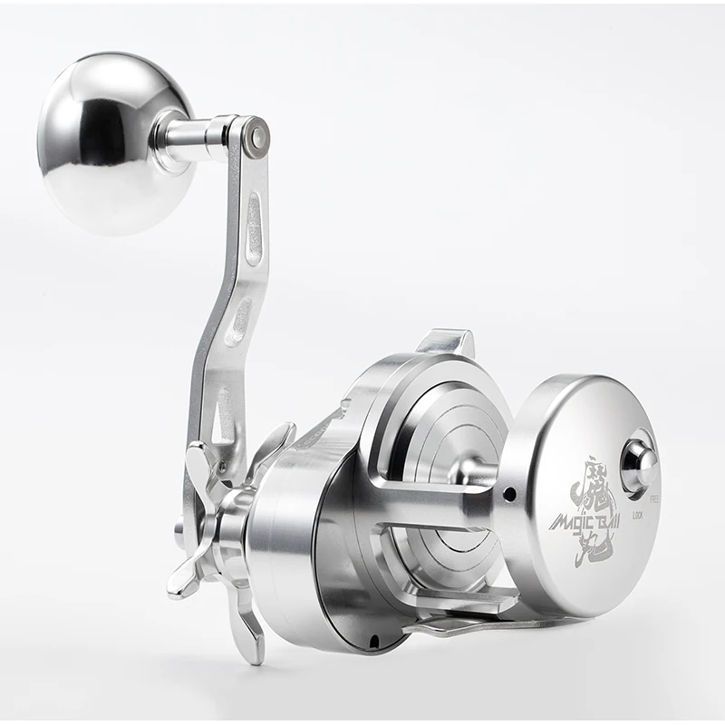 

EMB1500 Slow Pitch Jigging Reel 6.2:1 Speed 8+1 BB Full Metal Sea Water Boat Trolling Reel 15KG Drag Power Fishing Re