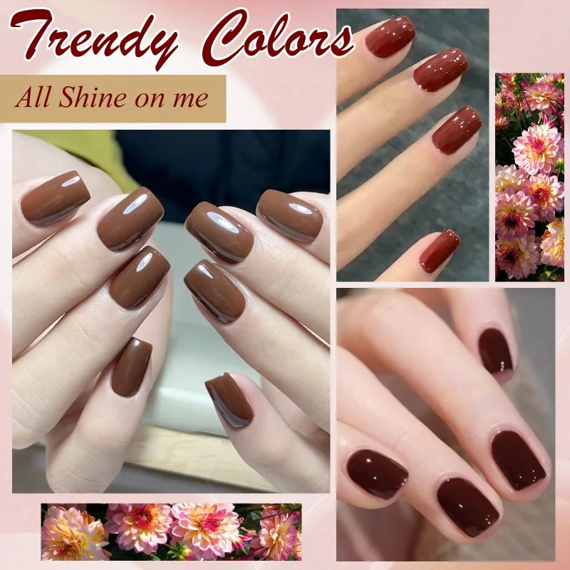 6 قطعة/المجموعة 15 مللي الأحمر الأسود الزجاج زجاجة هلام مسمار مجموعة طلاء الأظافر NoWipe أعلى نقع قبالة UV LED مسمار ورنيش بريق اللون ملصقات الأظافر البولندية #5