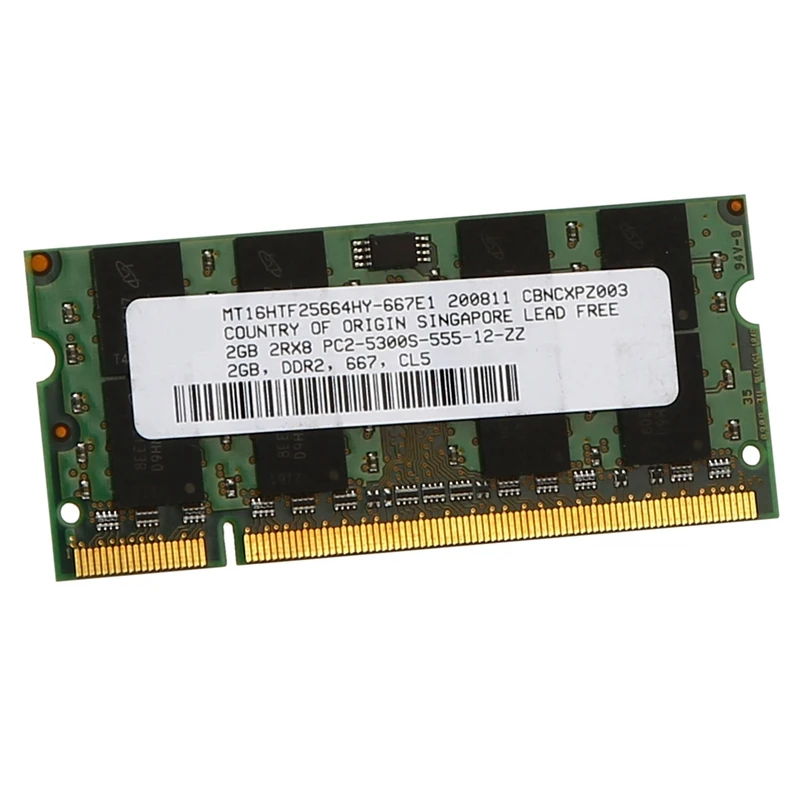 Pamięć RAM 2 GB DDR2 667 MHz PC2 5300 Pamięć RAM do laptopa 1,8 V 200PIN SODIMM dla Intel AMD