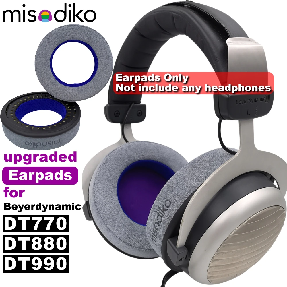misodiko Upgraded Ear Pads Cushions Replacement for Beyerdynamic DT770 / DT880 / DT990  Pro, MMX 300 2nd Headphones