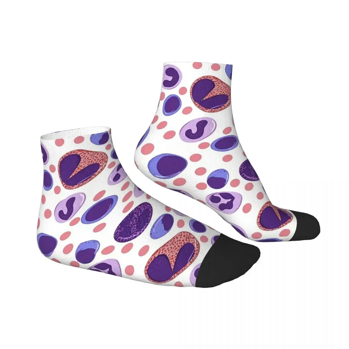 Large White Blood Cell Pattern Socks Harajuku Sweat Absorbing Stockings All Season Socks Accessories for Unisex Gifts