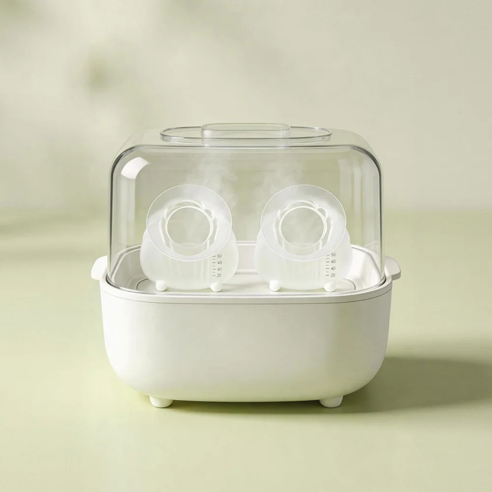 New Soft Full Silicone 80ml One-piece Integrated Breast Milk Collector with Stand and Scale, Portable Breast Shield Breast Shell view 5