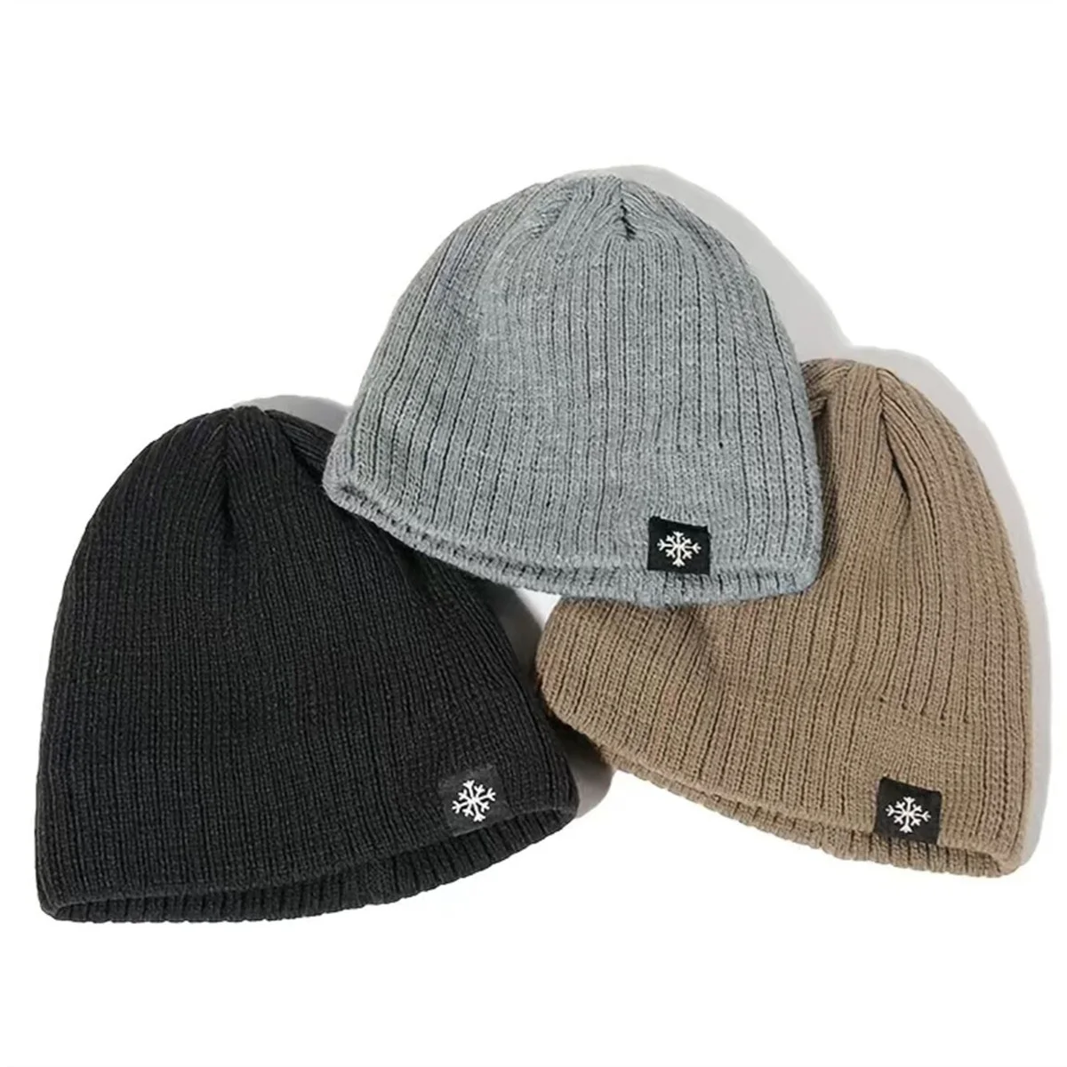 Samtstrickmütze für Herbst und Winter, großer Kopfumfang, breite Kiefernhut im japanischen Stil, Gehörschutz, dicke Wollmütze
