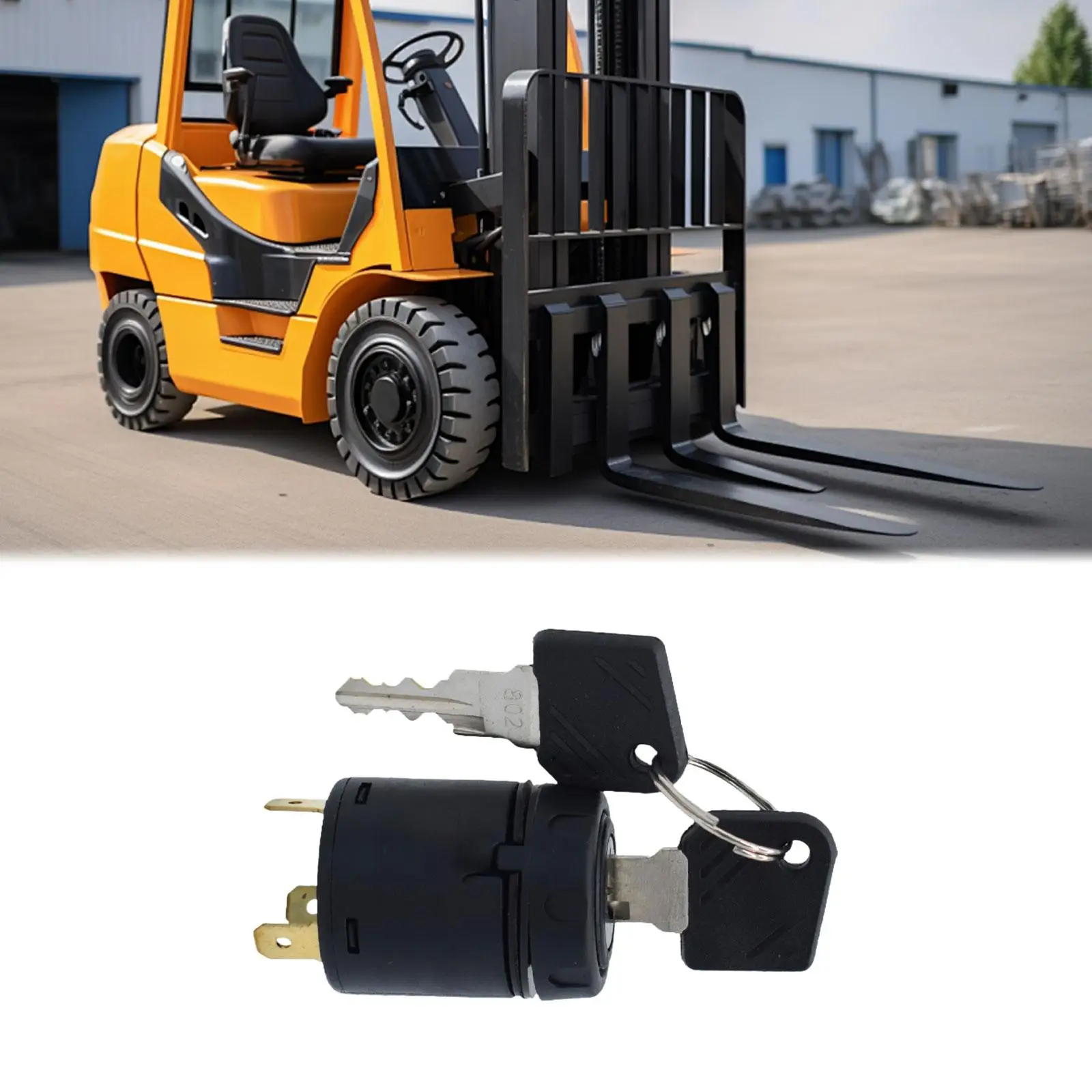 Picture 7: Replacement Forklift Ignition Key Switch Durable Metal Start Switch for Electric Forklift Parts Control and Tractor