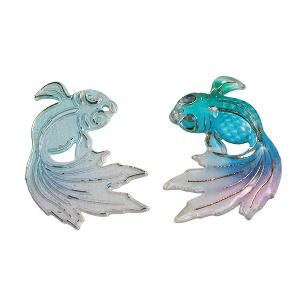 8Pcs/set Earrings Pendant DIY Goldfish Miniatures Handmade Mini Goldfish Micro-landscape Colorful Cute Fish Tank Decor