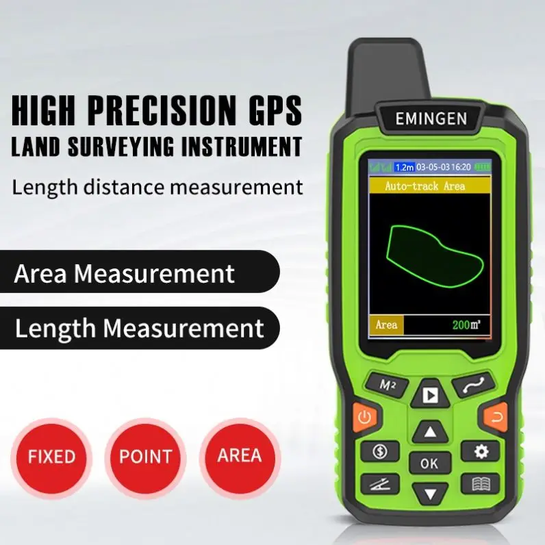 EM90  Portable High Precision GPS Test Devices Land Measuring Instrument NF-188 Measuring Area Acre Meter Harvester Land